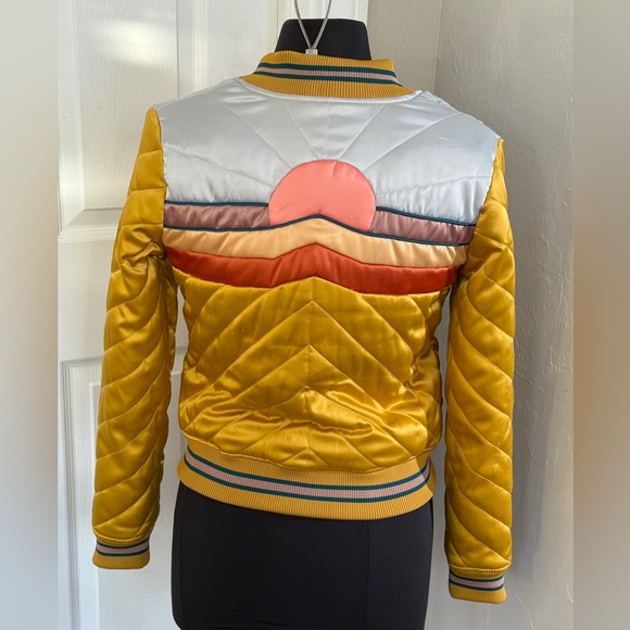 Classic Rock Couture Original Dolly Western Bomber Jacket in mustard yellow - Picture 2 of 10